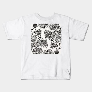 Black Bonsai Orange Kids T-Shirt